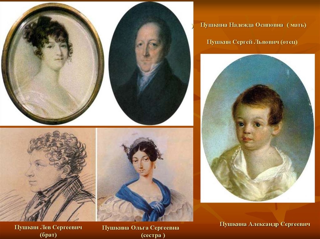 Родители пушкина: биографии и портреты. как звали родителей пушкина - omck39